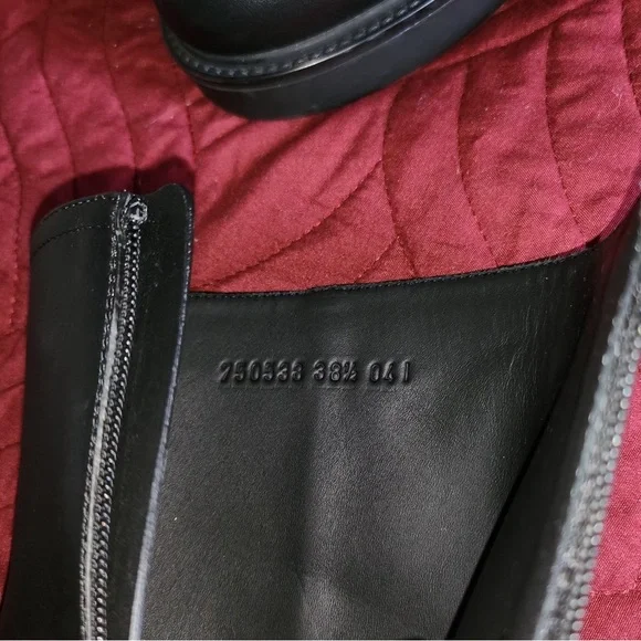 Gucci Black Leather Boots with Gold Accents Brand new 38.5 - Picture 4 of 7